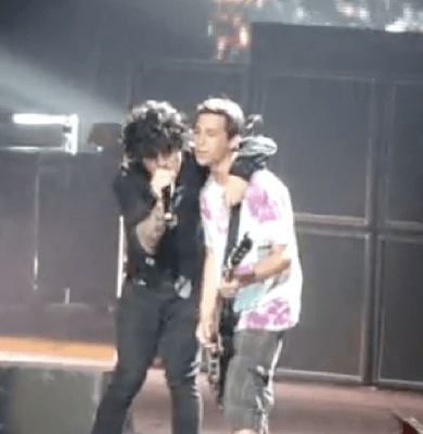 Zack with Billy Joe of Green Day